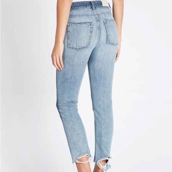 IRO Argan Denim Jeans with Frayed Hem Two-Toned Size 29 - Picture 3 of 13